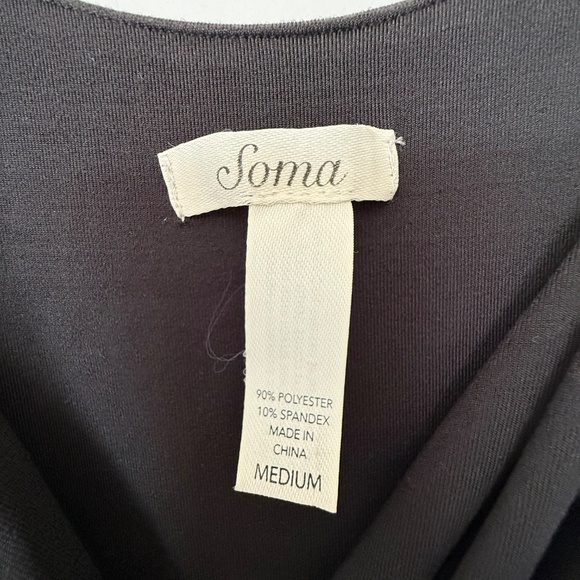 Soma Black Surplice V-Neck Sleeveless Dress Size M - Picture 7 of 8